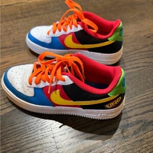 Nike x Uno Air Force One kids size 4.5